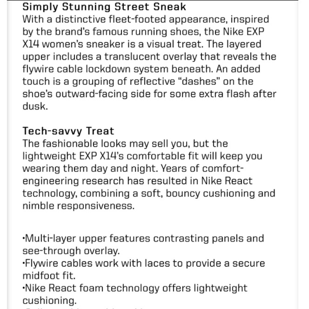 NIB Nike EXP-X14 Sneaker, W 7.5 - Picture 8 of 8